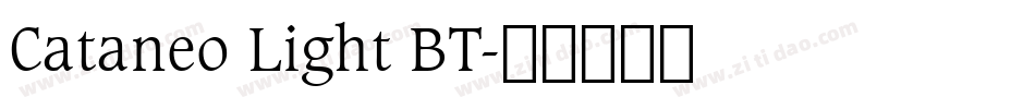 Cataneo Light BT字体转换